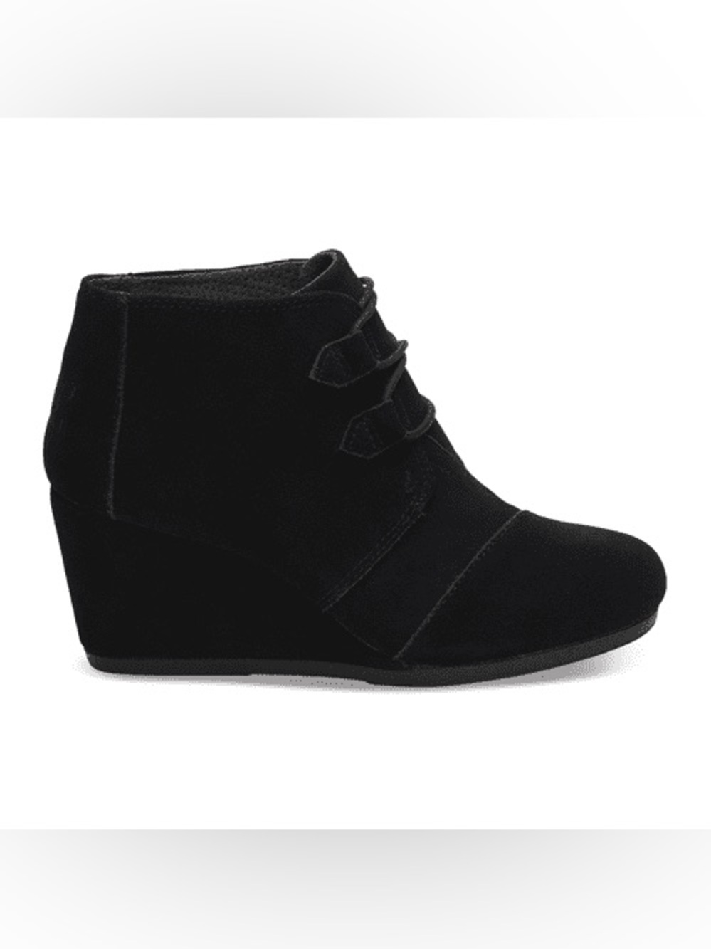 Toms Black Suede Kala Ankle Bootie (10)